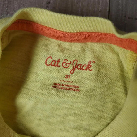 Cat & Jack Yellow Toddler Boy V-Neck Lizard King T-Shirt Size 3T NWOT - Picture 2 of 11